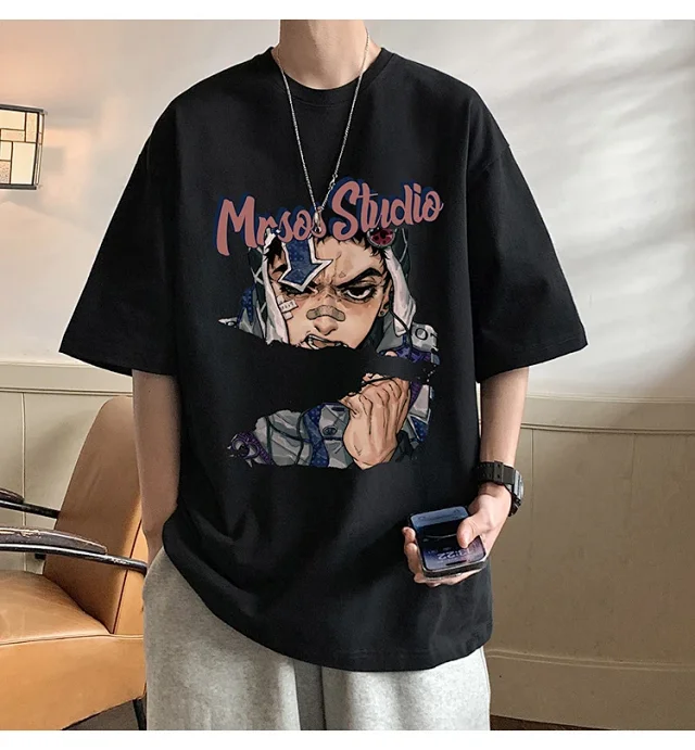 Men's Heavyweight Cotton Oversized Short-Sleeve Tee Detail