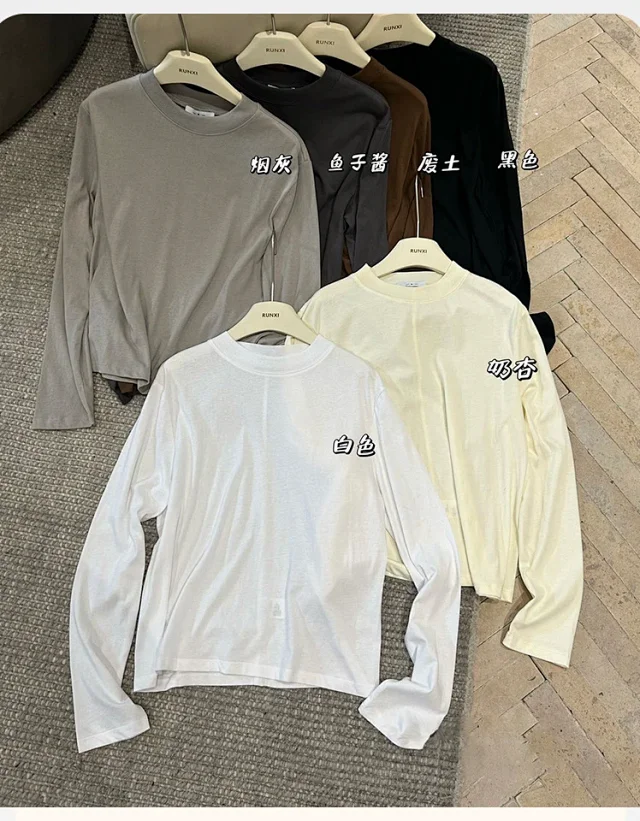 Women's Long Sleeve Round Neck Tee Detail