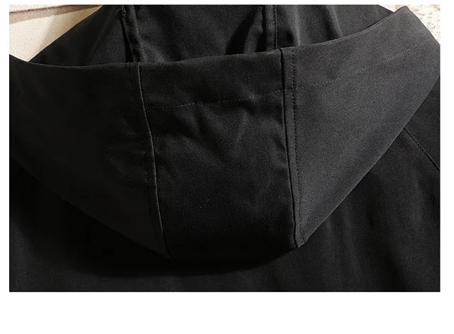 Men's Lightweight Trendy Hooded Half-Zip Jacket Detail