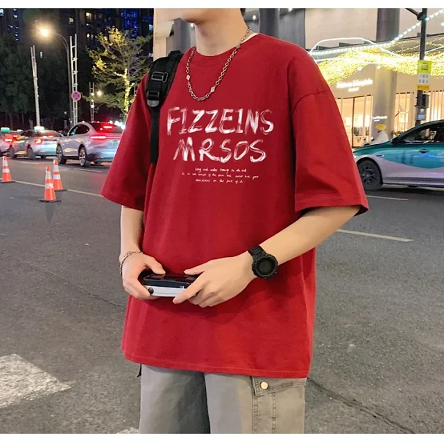 Men's 2025 Summer Cotton Loose T-Shirt Detail