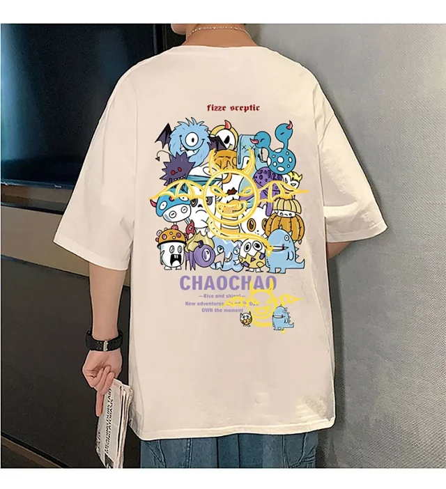 Men's Loose Fit Cotton Graphic T-Shirt Detail