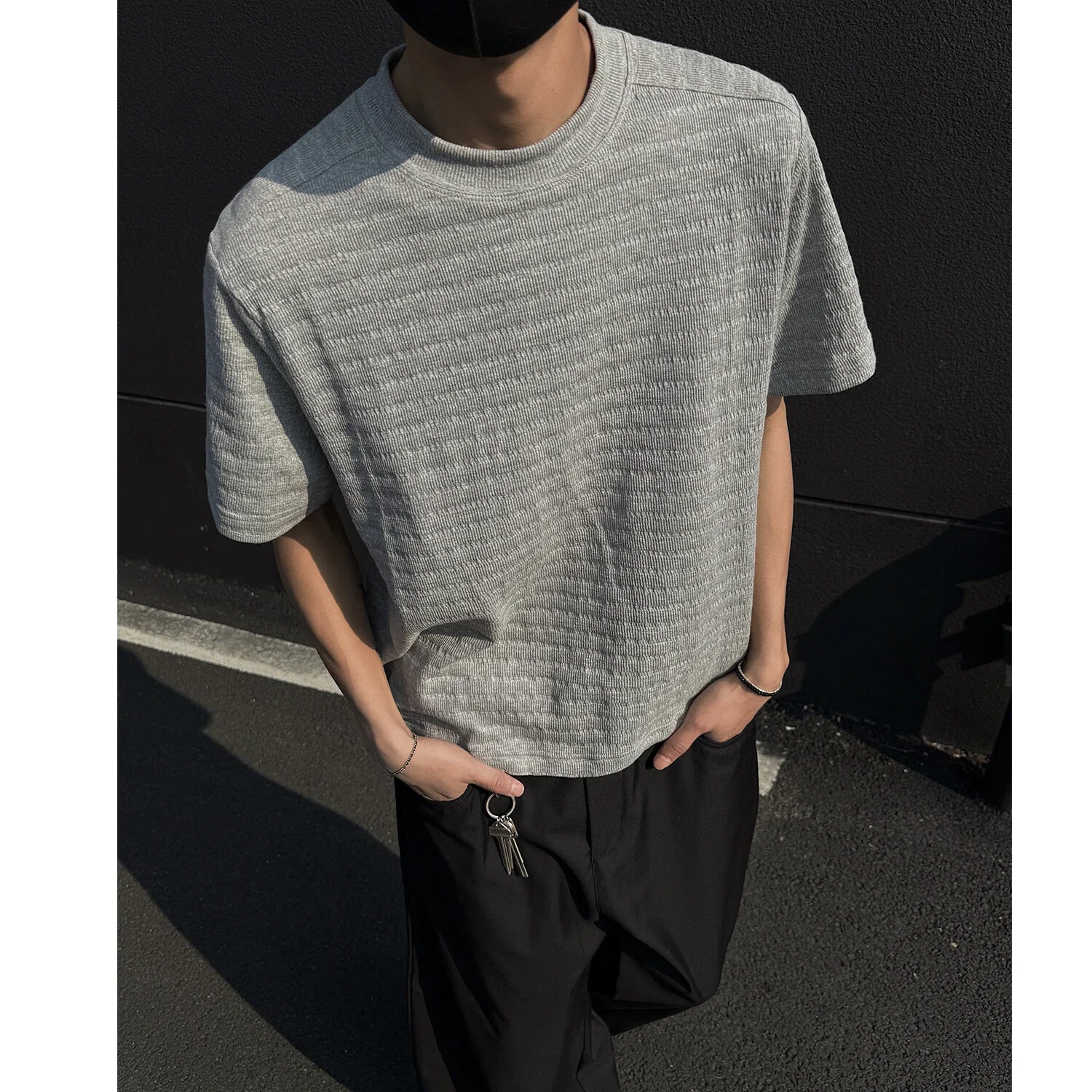 Cleanfit Men's Textured Short Sleeve T-Shirt