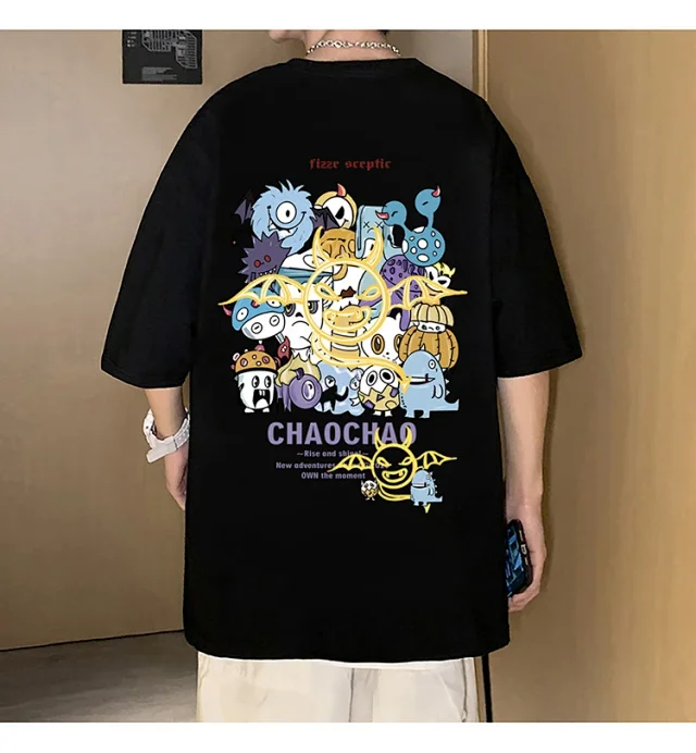 Men's Loose Fit Cotton Graphic T-Shirt Detail
