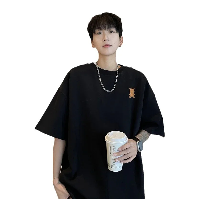 Men's Burgundy 3/4 Sleeve Oversized Tee