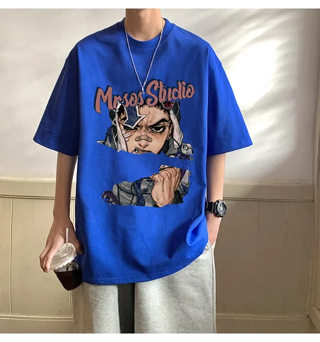 Men's Heavyweight Cotton Oversized Short-Sleeve Tee Detail
