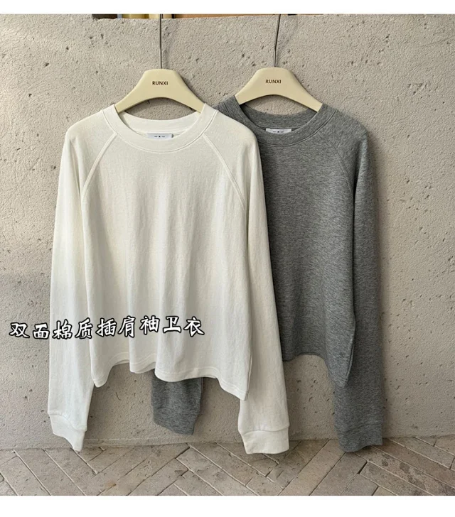 Women's Casual Solid Raglan Tee Detail