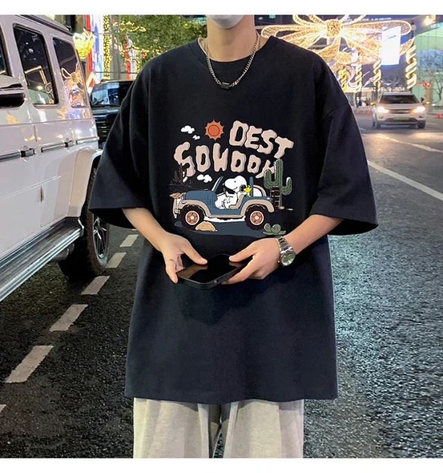 Men's Cartoon Print Cotton Tee 2025 Detail