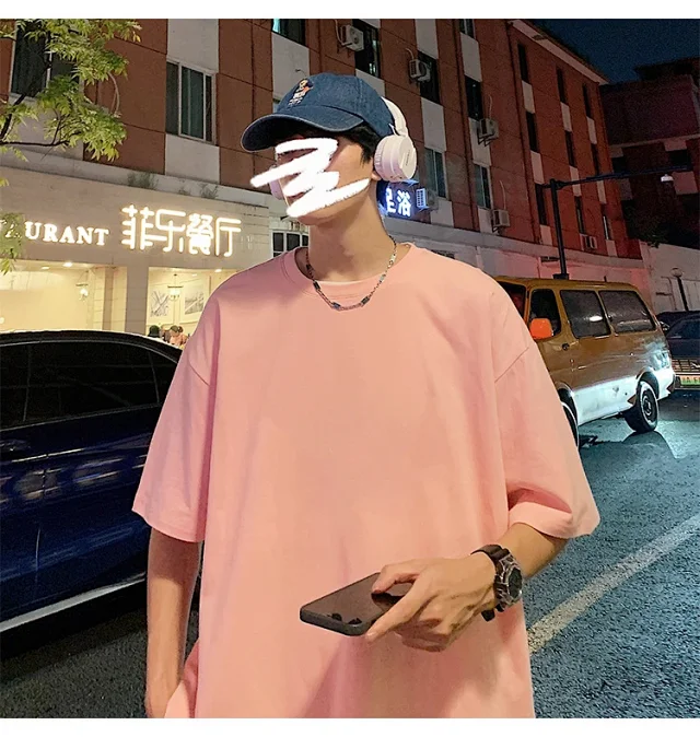 Men's Summer Oversized Heavyweight Cotton T-Shirt Detail