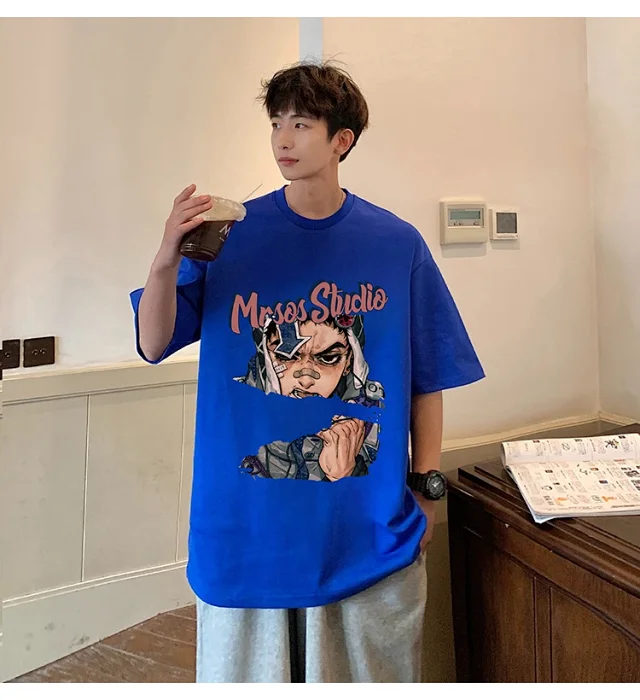 Men's Heavyweight Cotton Oversized Short-Sleeve Tee Detail