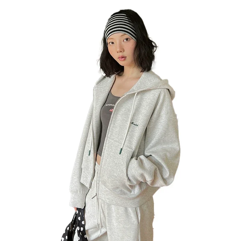 Women's Oversized Cropped Zip Hoodie FW25