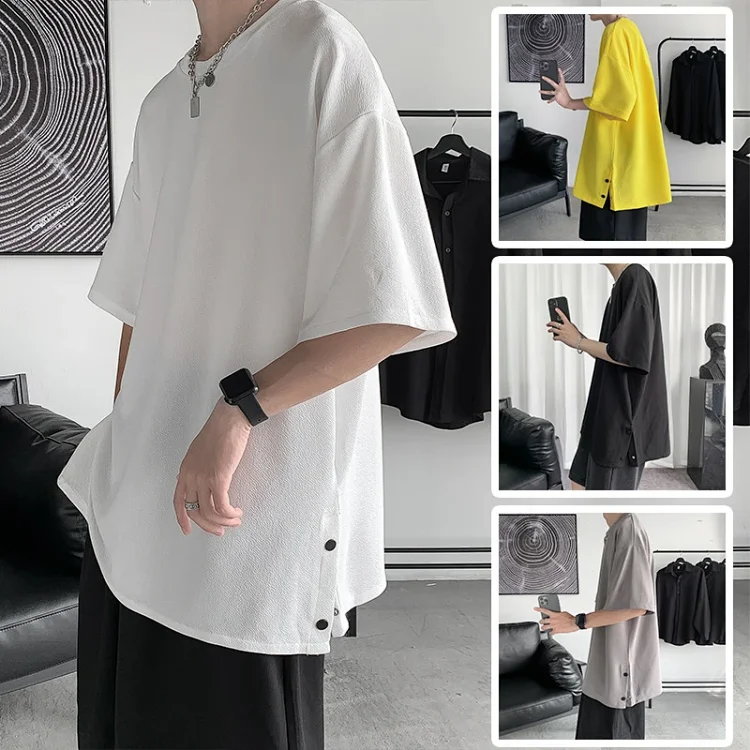 Men's 2025 Oversized Summer T - Shirt (Ins Hong Kong Style)