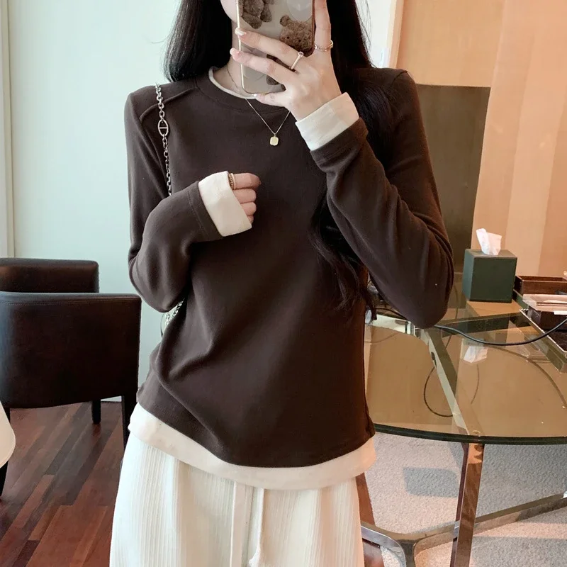 Women's Long Sleeve Mock Layered Tee