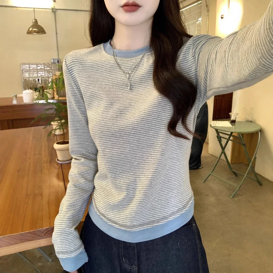 2025 Fall Women's Ribbed Longsleeve T-shirt