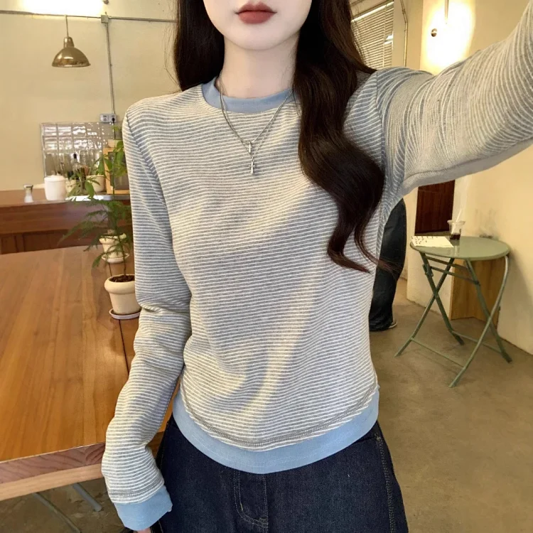 2025 Fall Women's Ribbed Longsleeve T-shirt