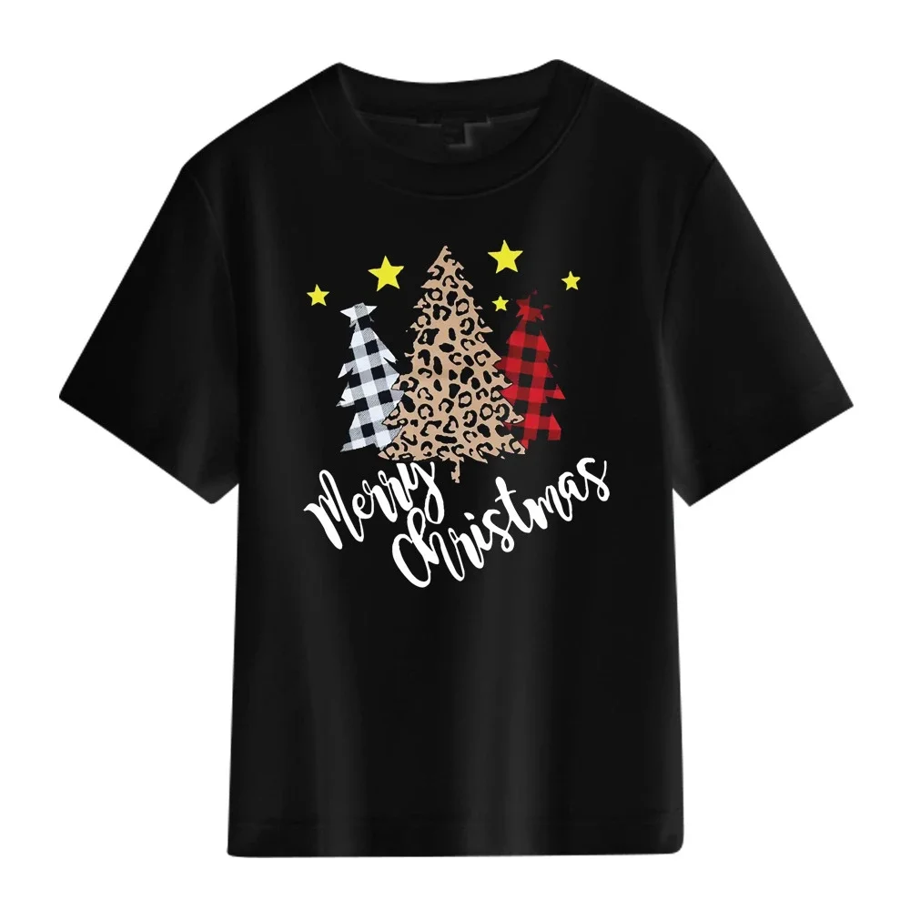 Plus-Size Men's Loose-Fit Christmas Print Tee