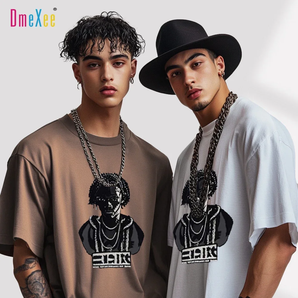Clearance Men's Vintage Hip-Hop Print Tee