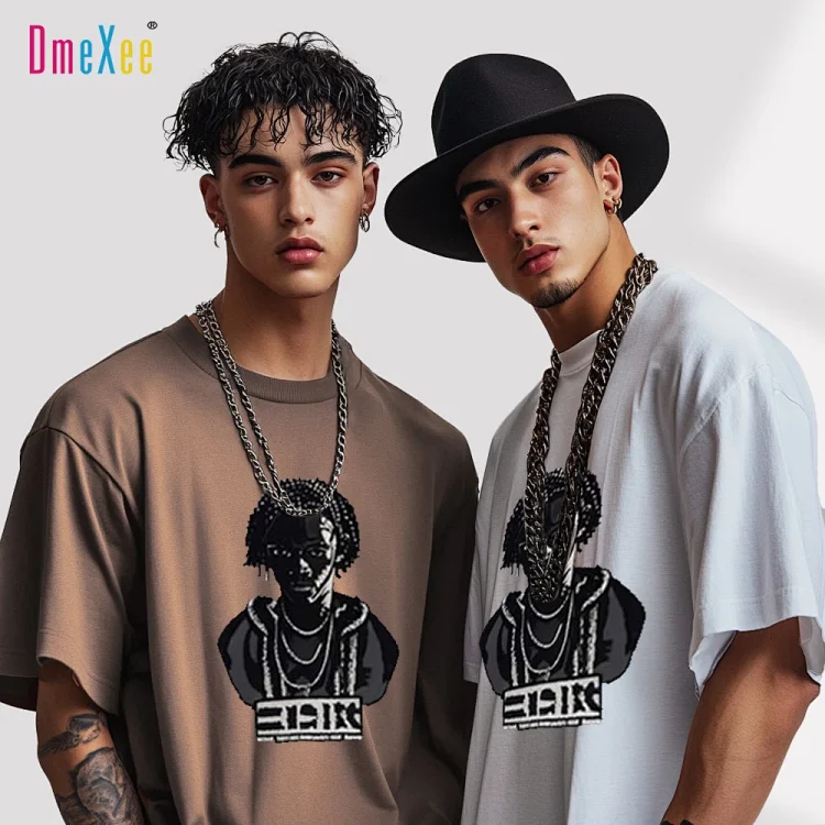 Clearance Men's Vintage Hip-Hop Print Tee