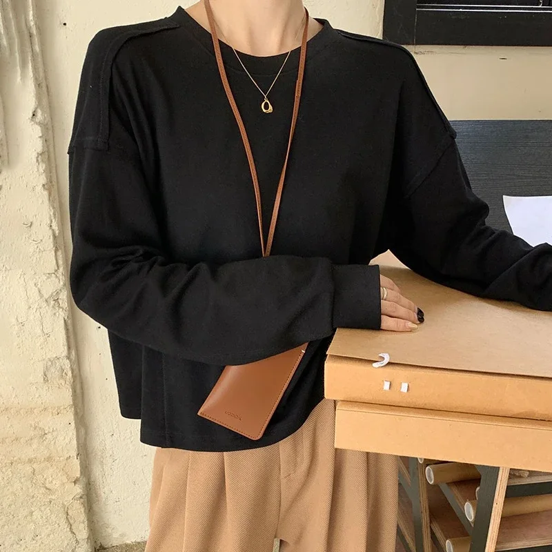 Women's Cotton Loose Long-Sleeve T-Shirt