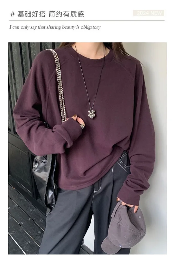 Women's Casual Solid Raglan Tee Detail