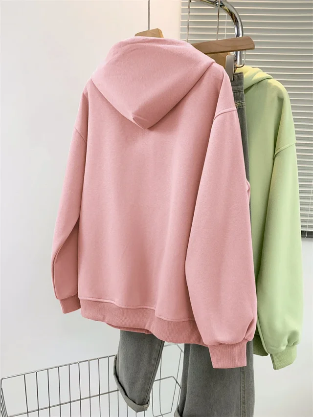AW25 Multi-Color Vintage Ladies Hoodie Trendy Detail