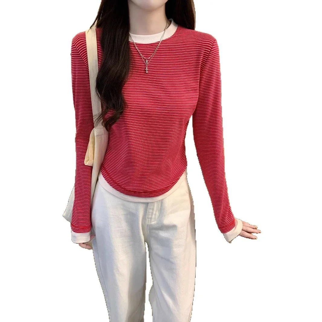 2025 Fall Women's Ribbed Longsleeve T-shirt