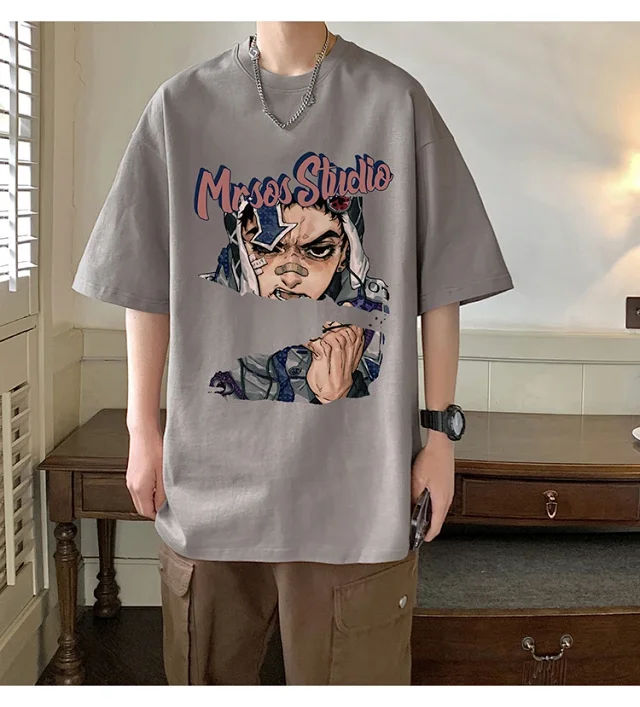 Men's Heavyweight Cotton Oversized Short-Sleeve Tee Detail