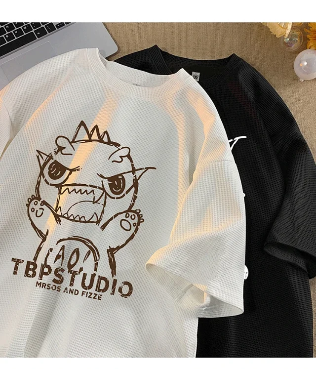Men's Short Sleeve Dino Waffle Tee Detail