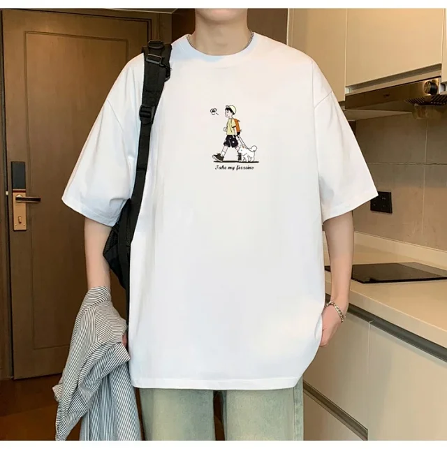 Men's Big Size Cotton Summer T-Shirt Detail