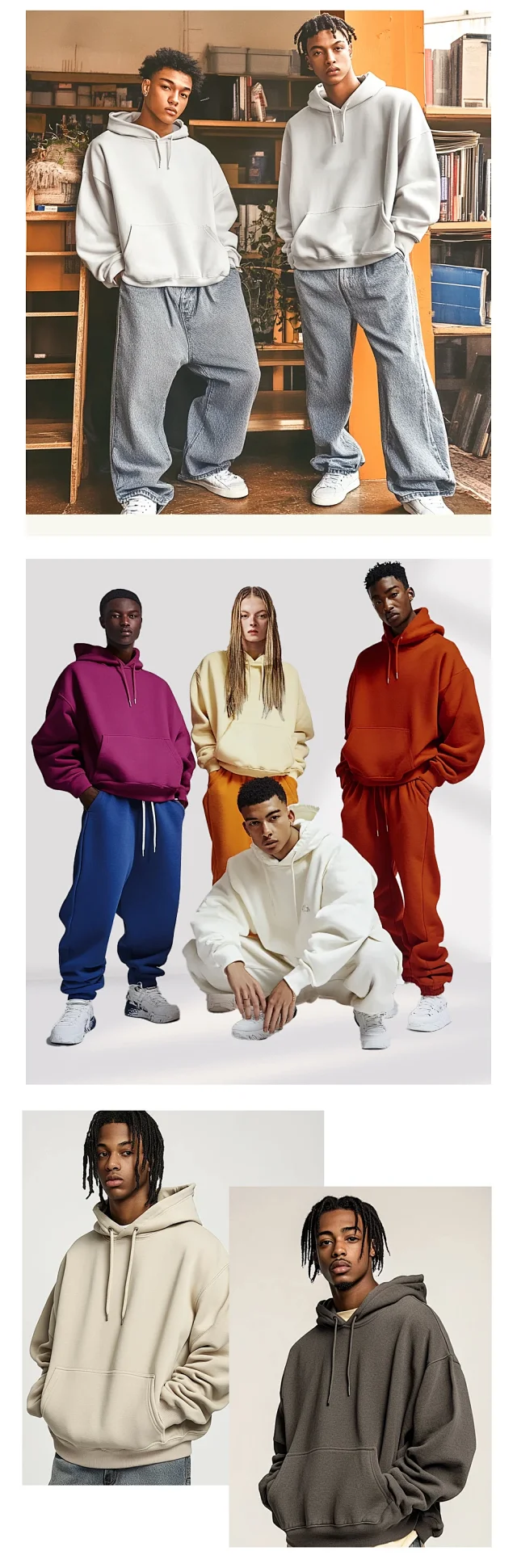 Couples Heavyweight Hoodie Fall Winter Detail