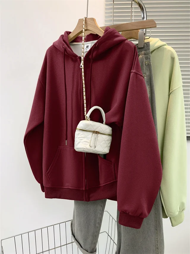 AW25 Multi-Color Vintage Ladies Hoodie Trendy Detail