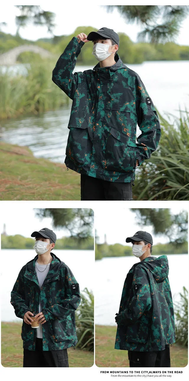 Unisex American Utility Windproof Waterproof Jacket Detail