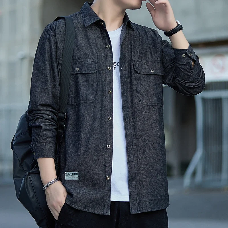 Men's Vintage Denim Oversize Work Shirt