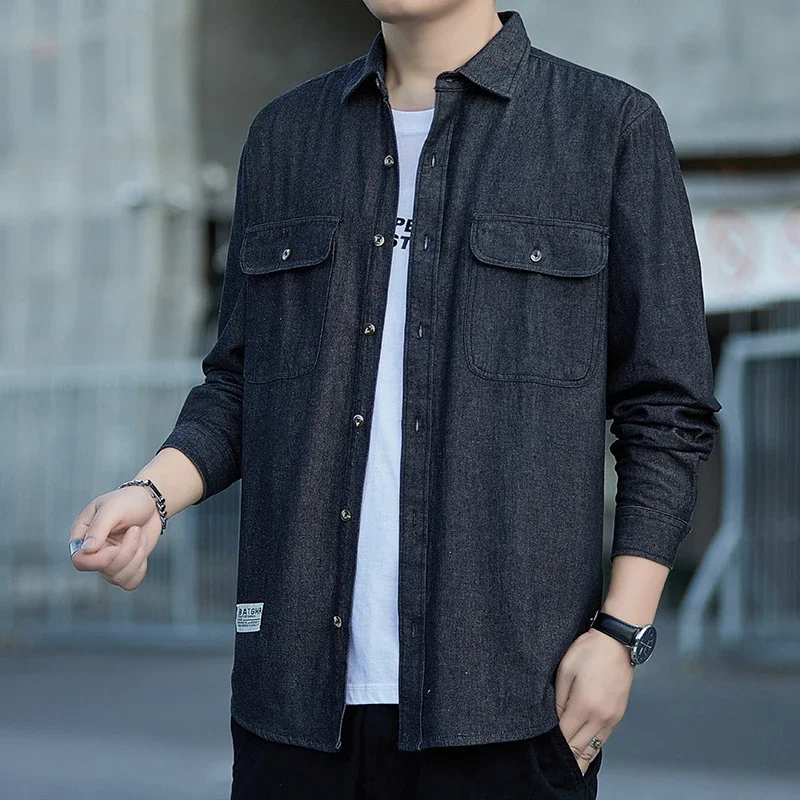 Men's Vintage Denim Oversize Work Shirt