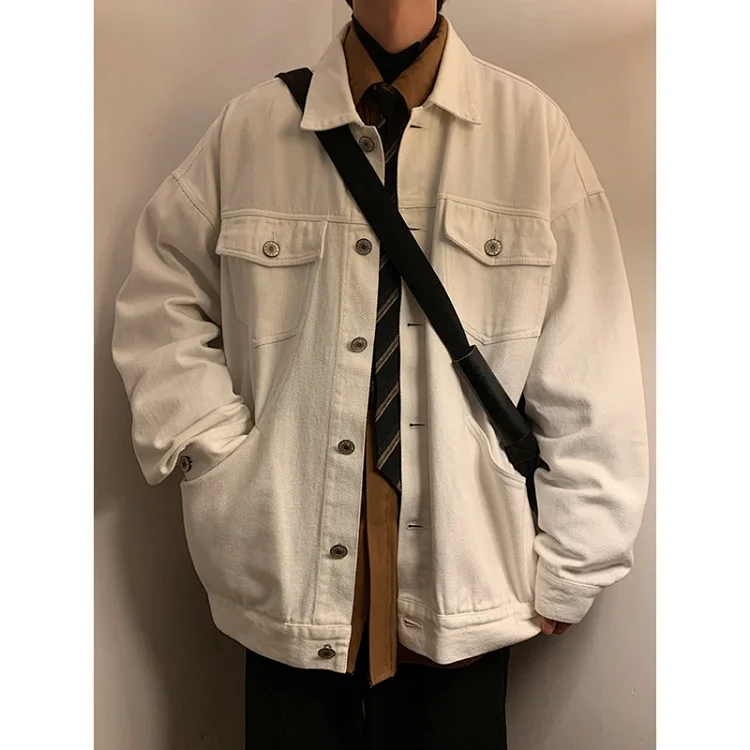 Men's Korean Relaxed Cotton Denim Jacket