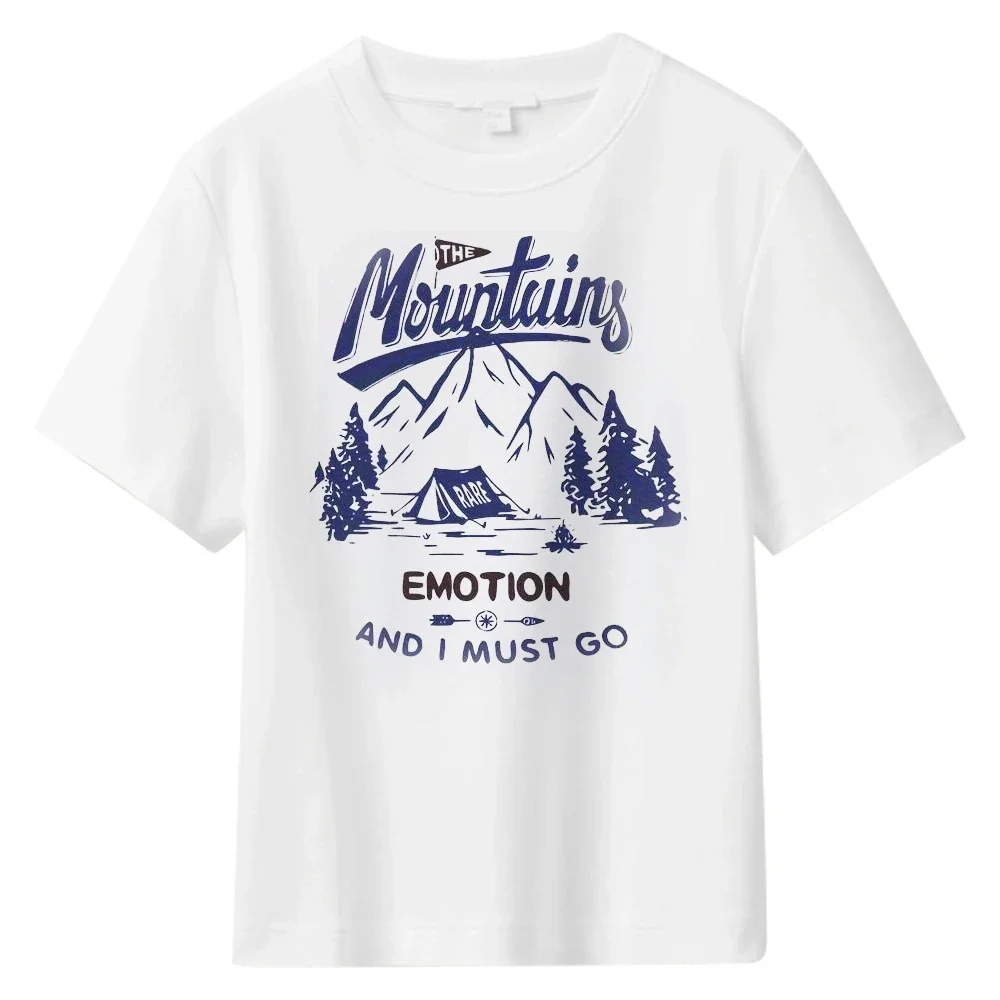 2025 Summer Retro Men's Scenery Print Tee
