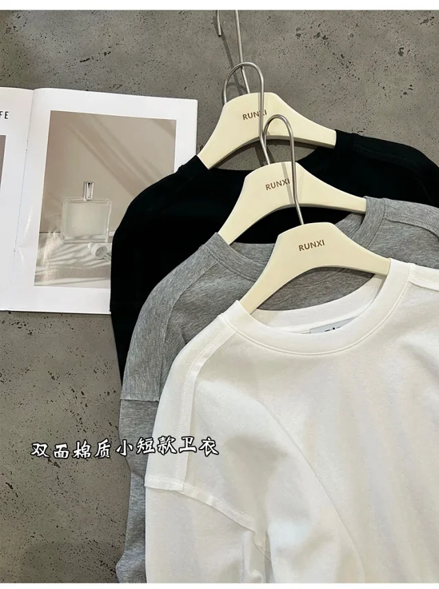 Women's Cotton Loose Long-Sleeve T-Shirt Detail