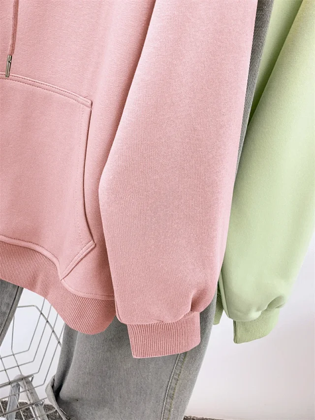 AW25 Multi-Color Vintage Ladies Hoodie Trendy Detail