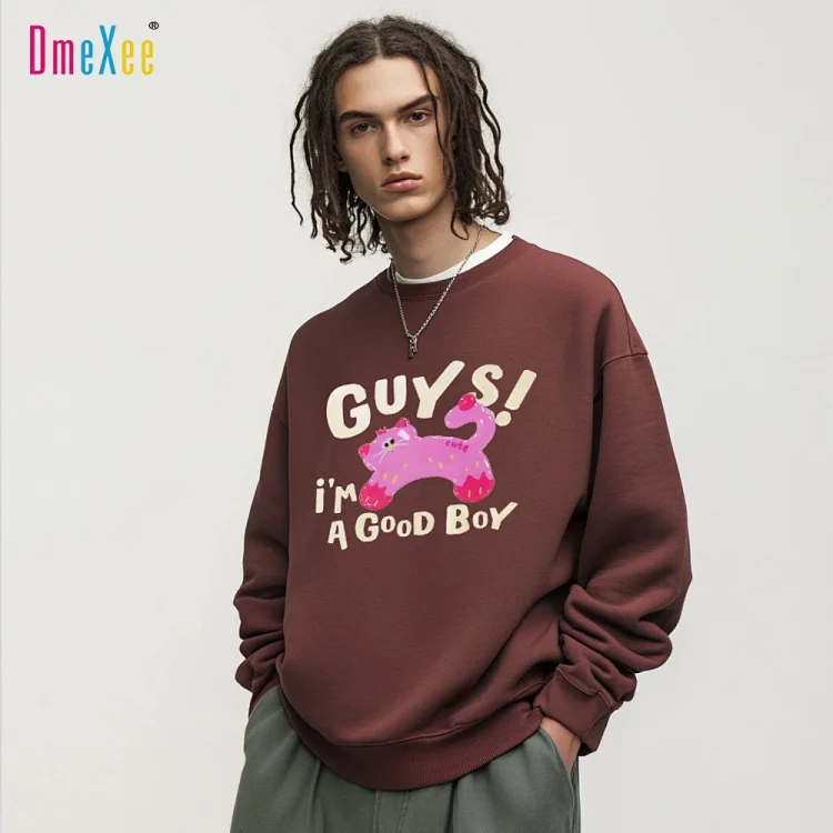 Factory New Men's Long-Sleeve Sweatshirt Burgundy