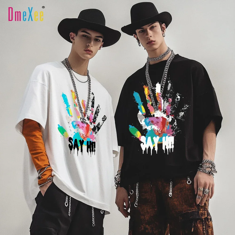 Men's Oversized Graffiti Palm Tee