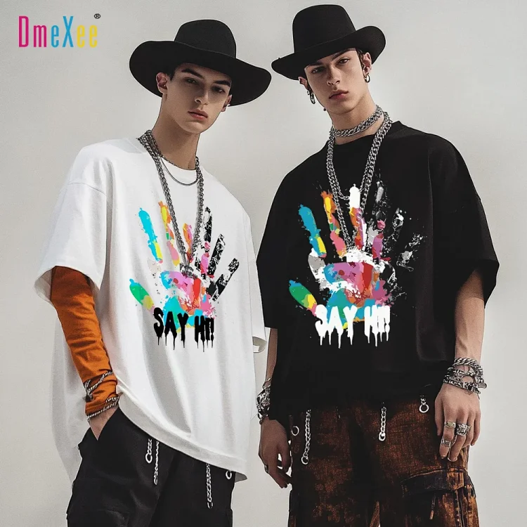 Men's Oversized Graffiti Palm Tee