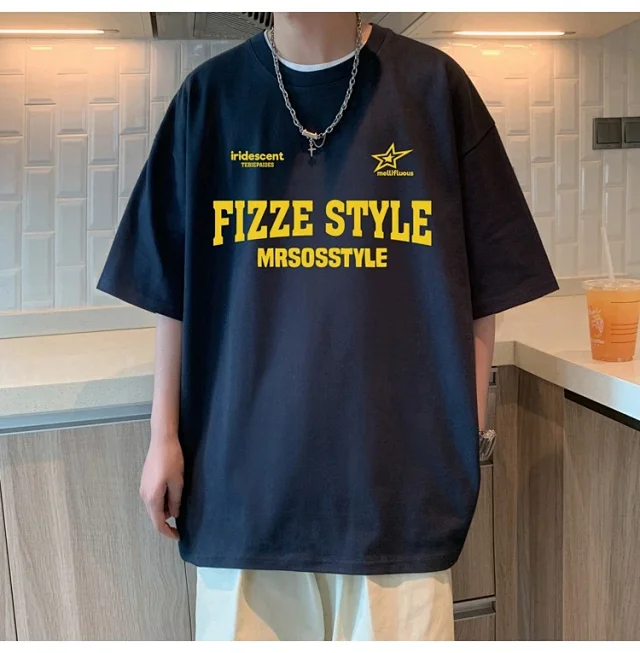 Summer 2025 Men's Cotton Oversized T-shirt Detail