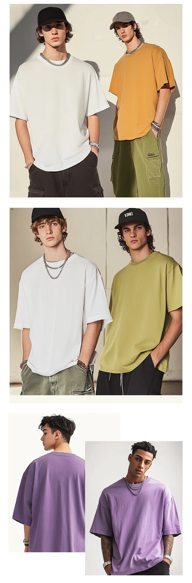 Men's Slim Fit Cotton Retro Tee Detail