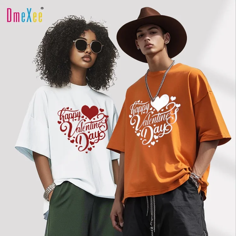 Men's Valentine's Day Heavyweight Cotton T-Shirt
