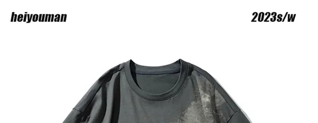 Men's Vintage HipHop Heavyweight Cotton Tee Detail