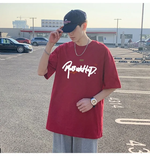 Men's Summer Graphic Oversize Cotton Tee Detail
