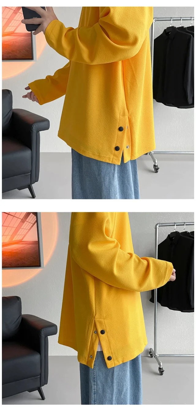 Men's HK Style Button-Down Long-Sleeve Tee Detail