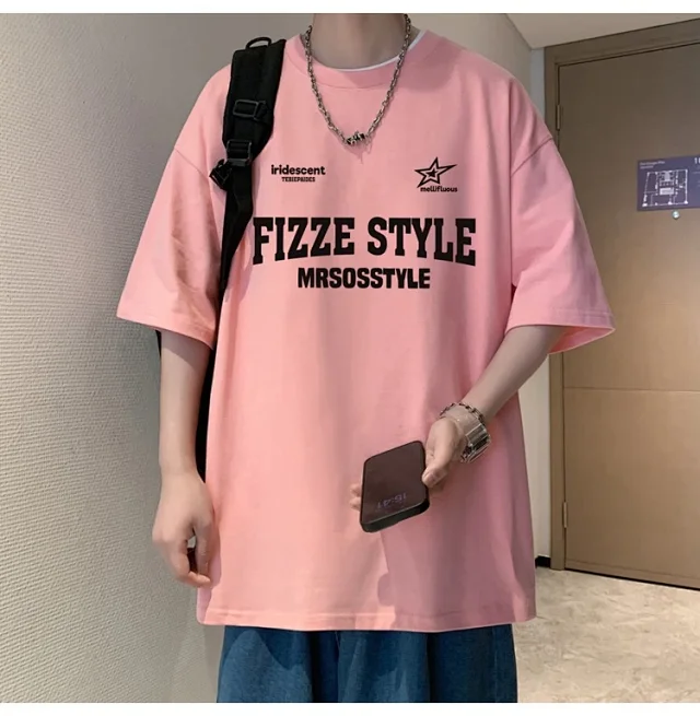 Summer 2025 Men's Cotton Oversized T-shirt Detail