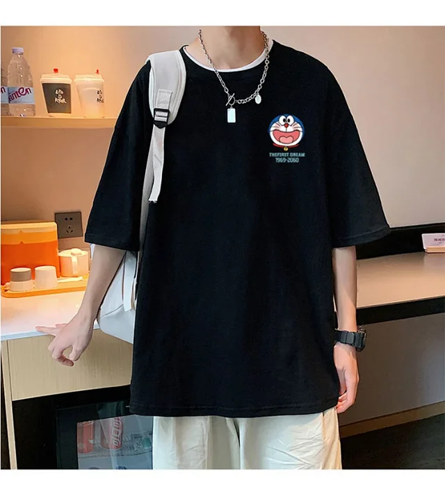 Vintage Doraemon Men's Summer Tee Detail