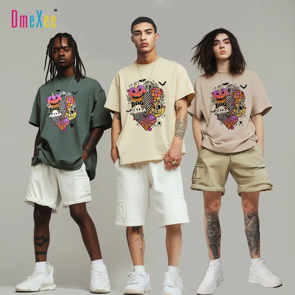 Men's Heavyweight Cotton Halloween Cartoon Tee