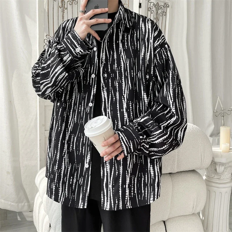 Men's Hip Hop Long Sleeve Shirt